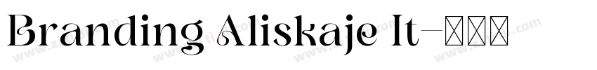 Branding Aliskaje It字体转换